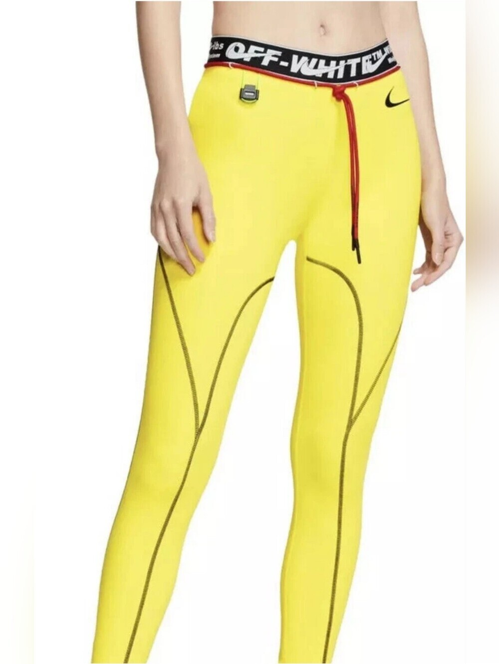 Off-White x Nike NWT Women’s Pro Tights "Opti Yellow" Size S